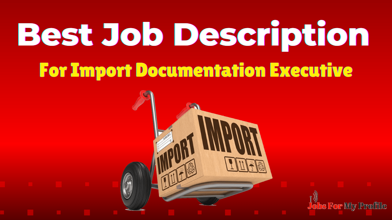 Import Documentation Executive Job Description