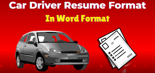 Best Free Car Driver Resume Format In Word Download
